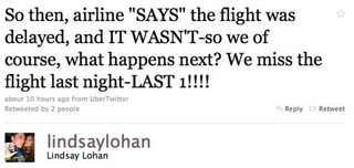 Illustration for article titled Courtney Love Returns To Twitter; Lindsay Lohan Hits The Road